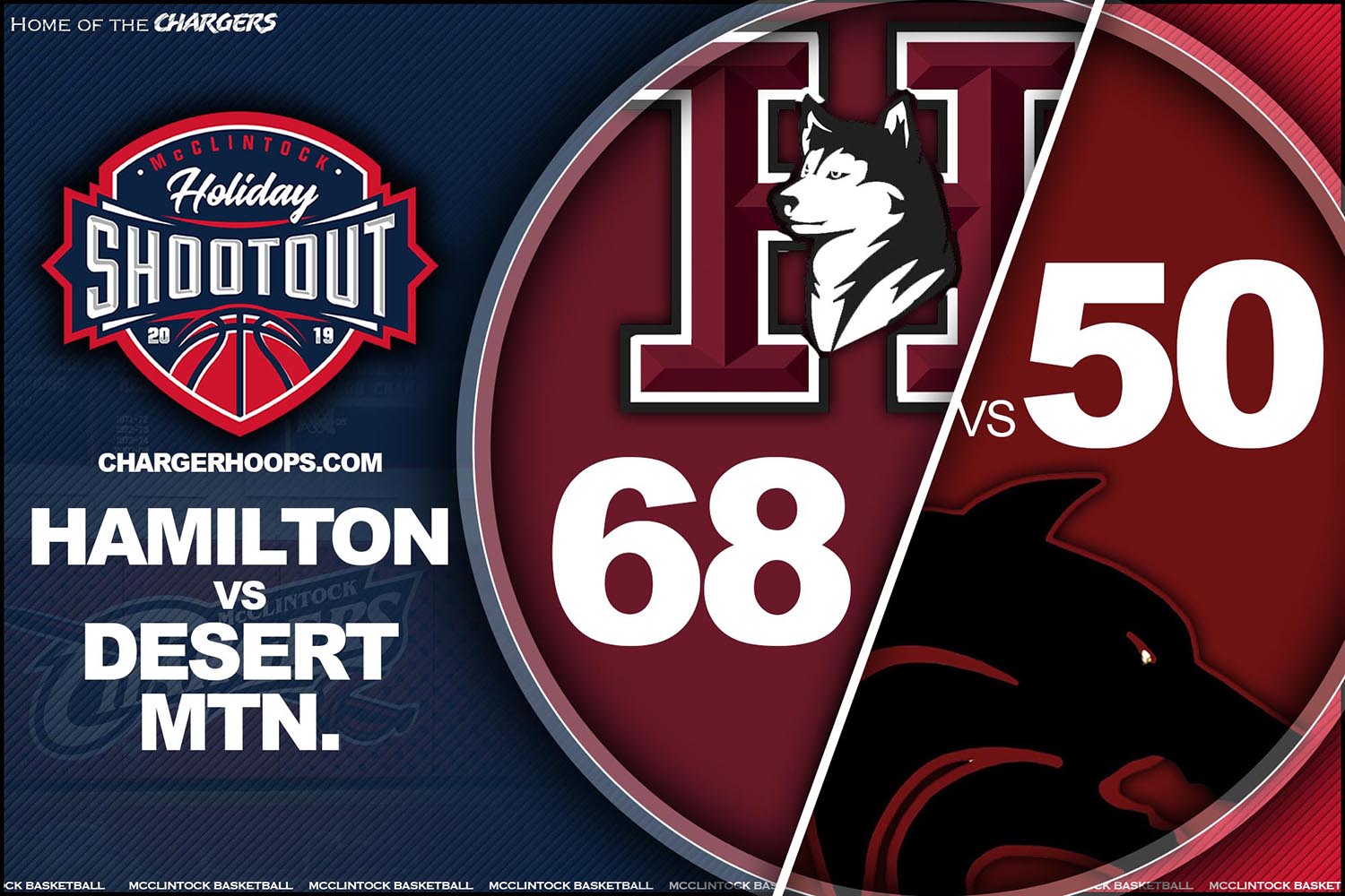 Game 1 Hamilton 68 Desert Mtn. 50 Final