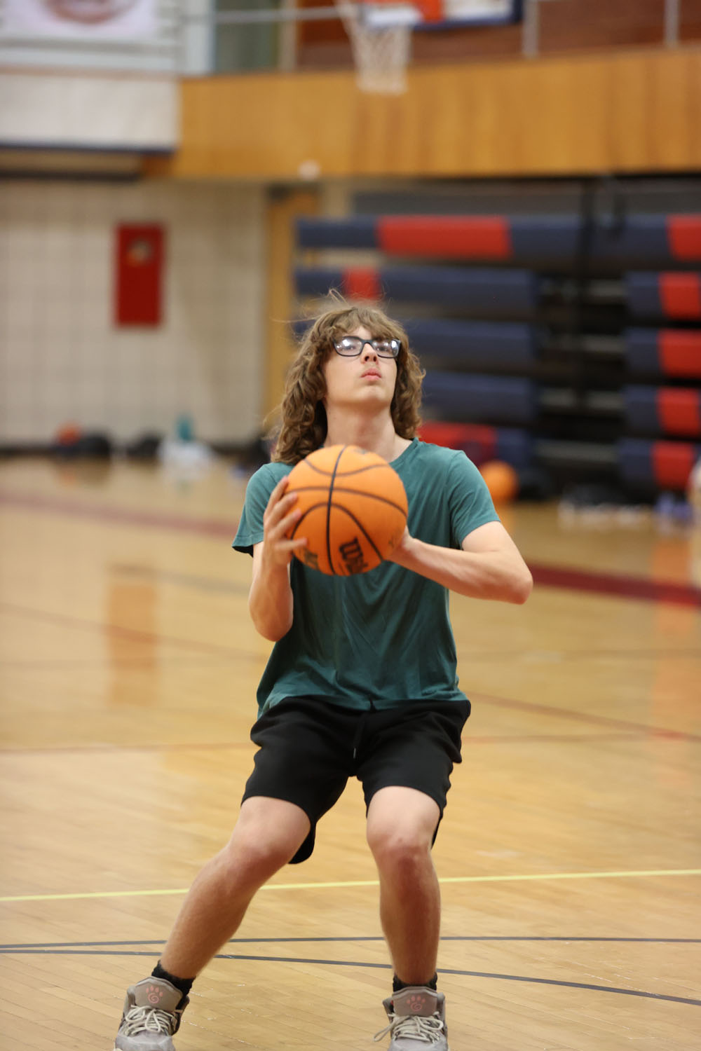 Camper about to shoot the ball!