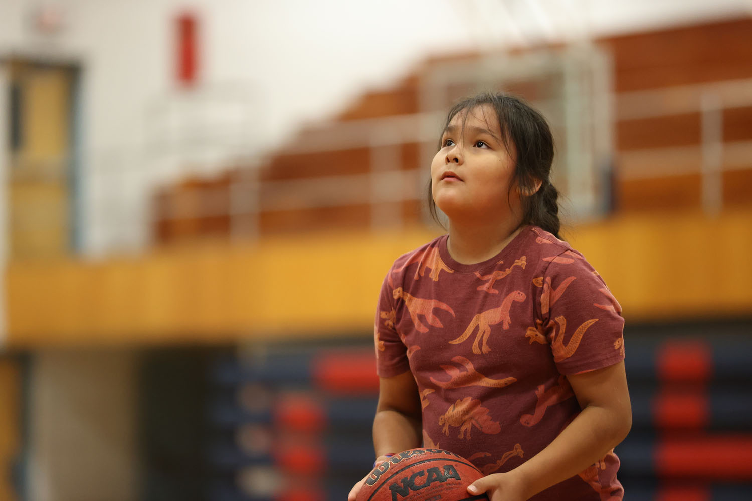 Young Camper looking to shoot the ball