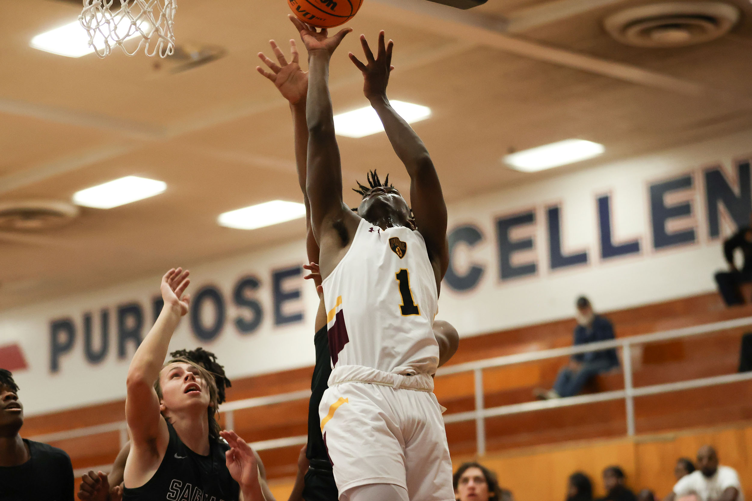 Shot from under the basket