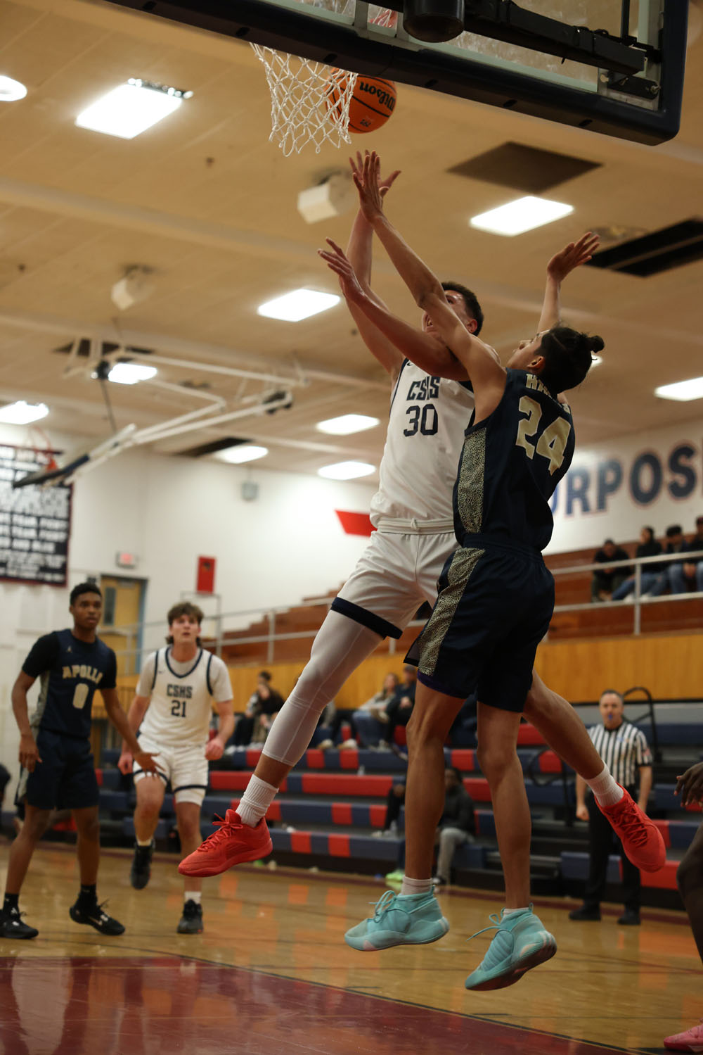 Contested shot from down low