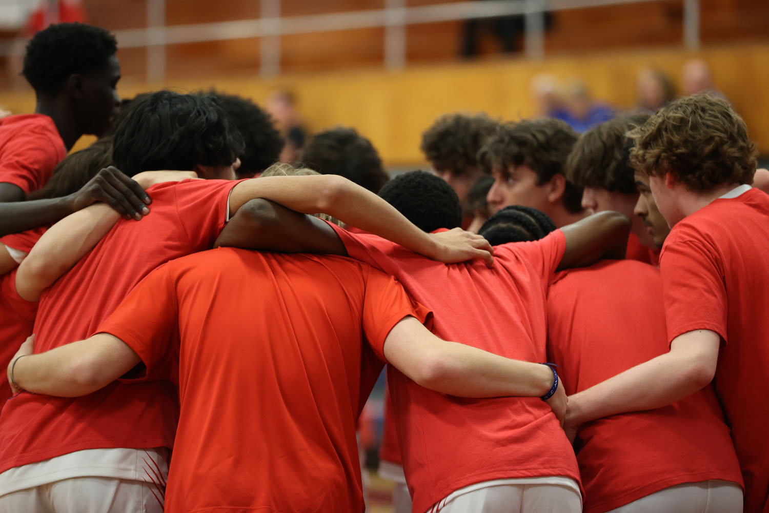 Liberty team huddle