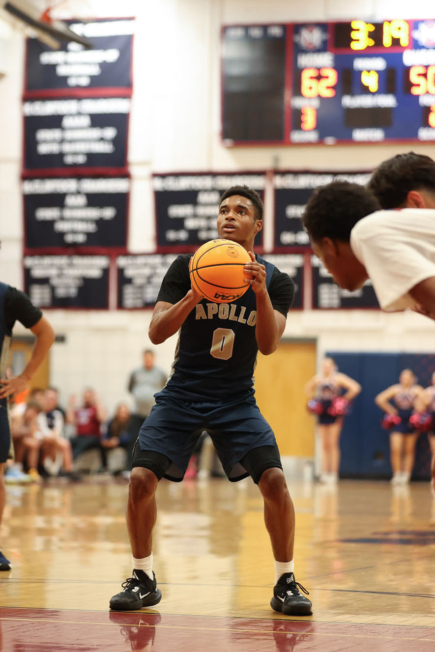 Apollo with the free-throw attempt